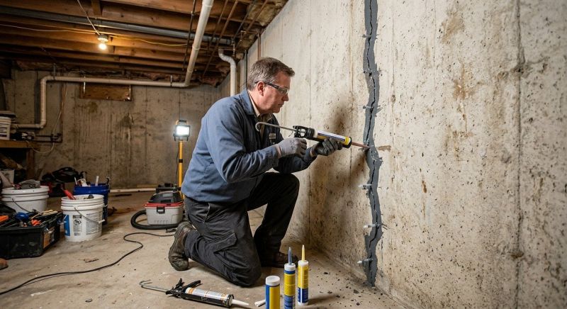 Basement Crack Repair in Aberdeen, WA