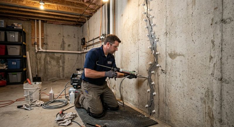 Basement Crack Repair in Aberdeen, WA