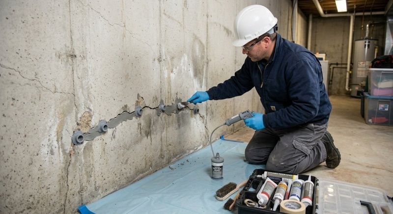 Basement Crack Repair in Aberdeen, WA