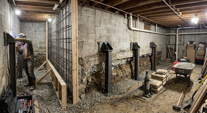 Basement Stabilization in Aberdeen, WA
