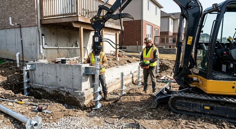 Helical Pile Installation in Aberdeen, WA