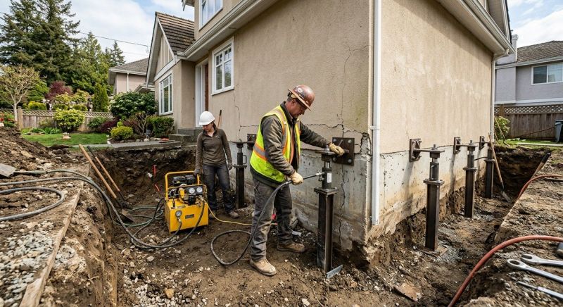 Sinking Foundation Repair in Aberdeen, WA