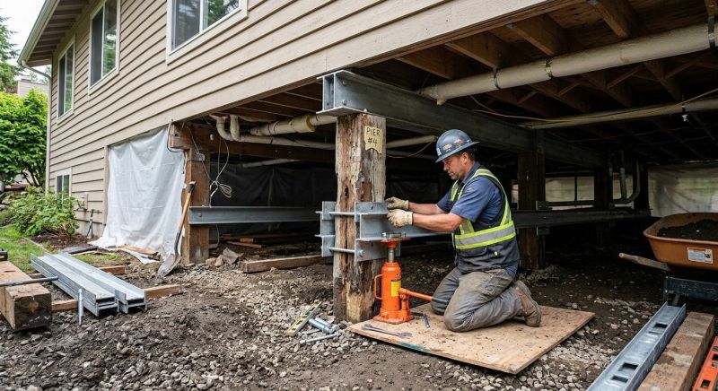 Structural Underpinning in Aberdeen, WA